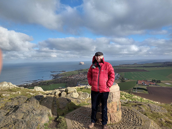 Derek at top of The Law, North Berwick