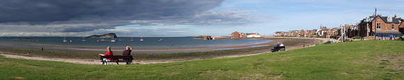Sitting on Elcho Green, Looking out to sea, North Berwick