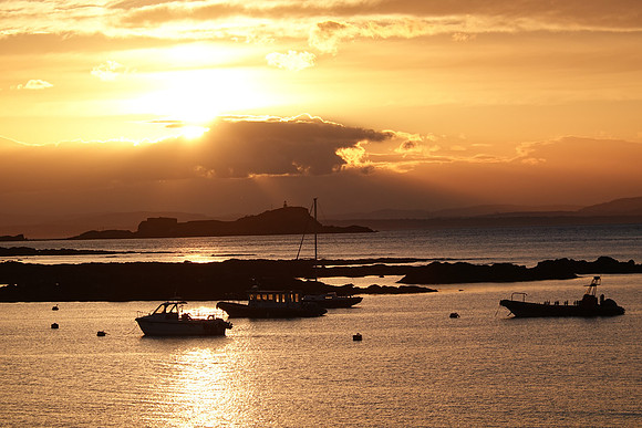 Sunset at North Berwick, Fidra in background