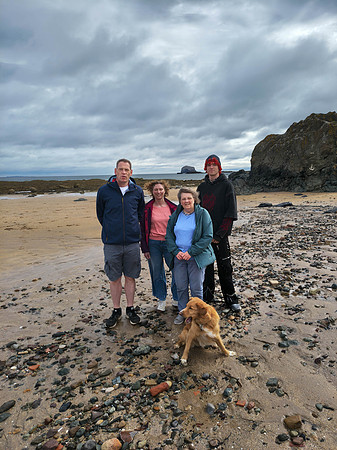 Keith, Fiona, Ann, Caitlyn and Hector - East Beach, North Berwick