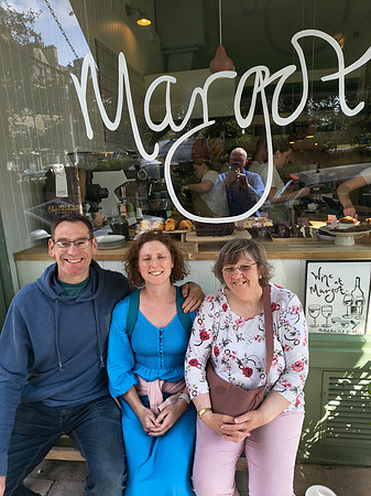 Keith, Fiona, Ann at Margot Cafe, Bruntsfield, Edinburgh