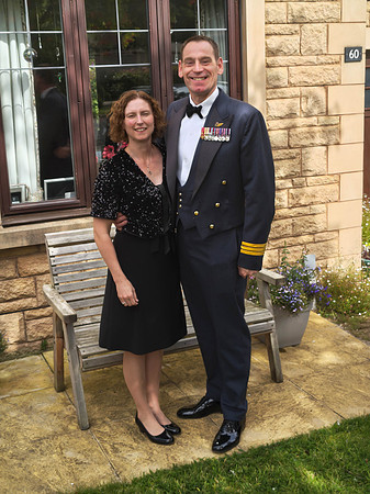 Fiona and Keith at North Berwick, ready for Edinburgh Tattoo