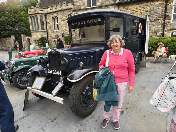 Ann outside Lincoln Cathedral