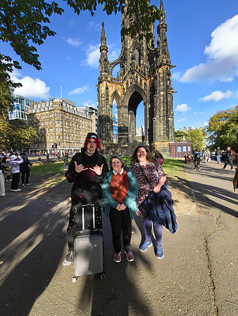 Caitlyn, Ann and Kirstie in Edinburgh