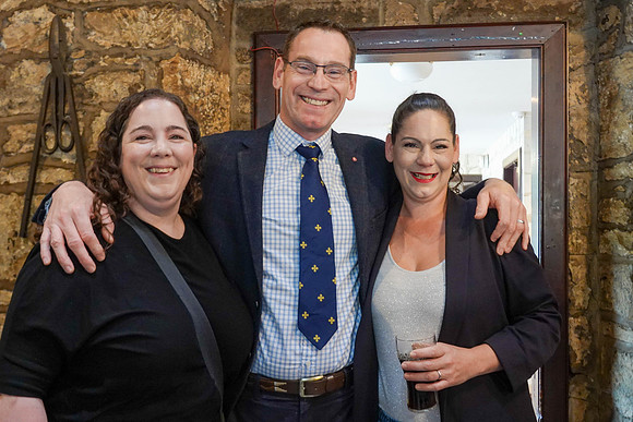 Keith with sisters Kirstie and Lorna