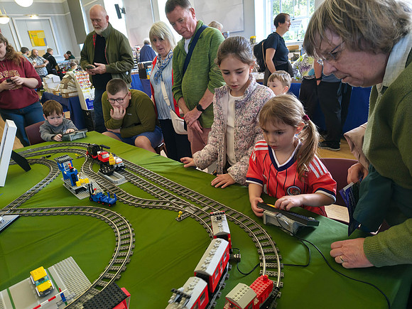 Margot, Norah and Ann at Model Railway Exhibition at Watsons, Edinburgh