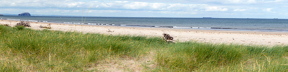 Bass Rock and Beach at Belhaven Bay