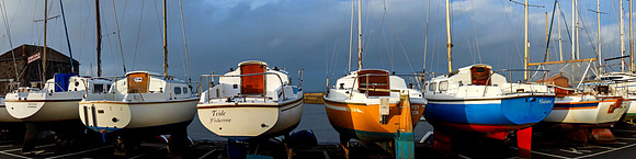 Yachts Ashore for Winter, Fisherrow Harbour