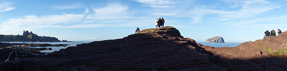 Tantallon Castle and Bass Rock from Seacliff