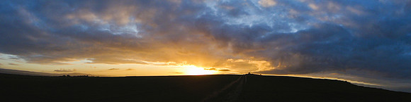 Winter Sunset near Athelstaneford
