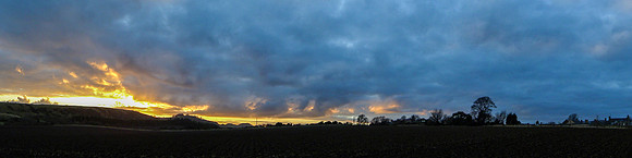 Winter Sunset near Athelstaneford