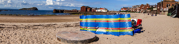 Windbreak on West Sands, North Berwick