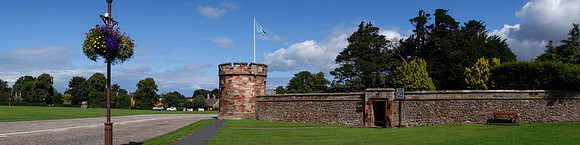 Entrance to Dirleton Castle, and Village Green