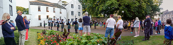 Pipe Band at The Lodge, North Berwick