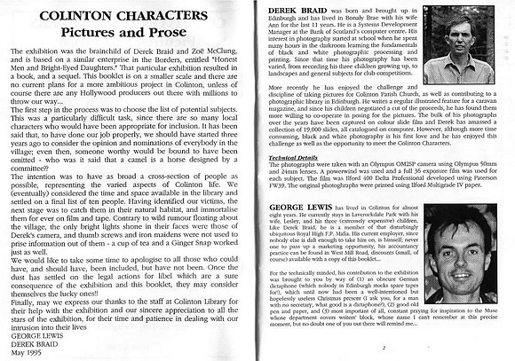 Colinton Characters Booklet (1995)