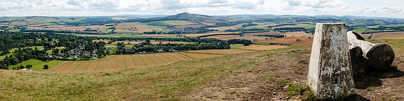 From top of Minto Hill, looking south to Denholm and Ruberslaw