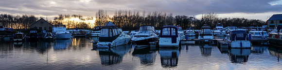 Winter Sunset, Burton Waters Marina, Lincolnshire