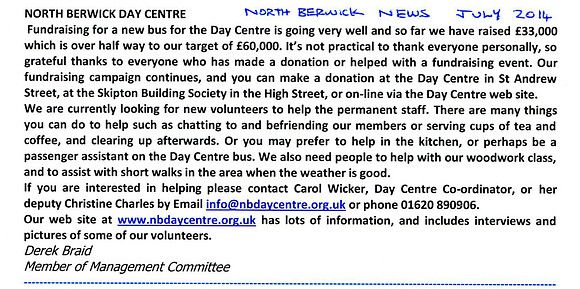 North Berwick News (July 2014)