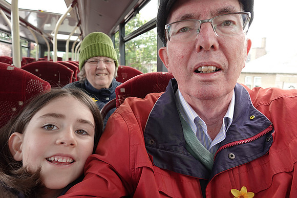 Taking Margot on the bus to Morningside