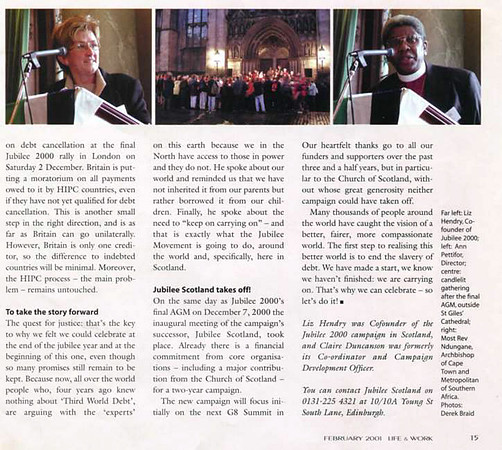 Life and Work (February 2001)