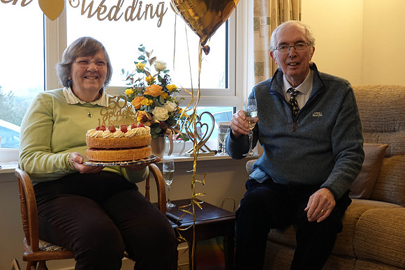 Derek and Ann on their Golden Wedding, Denholm
