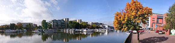 Looking over Brayford Pool to University of Lincoln. Lincoln